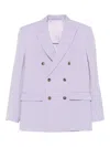 Wardrobe.nyc Double-breasted Blazer In Purple