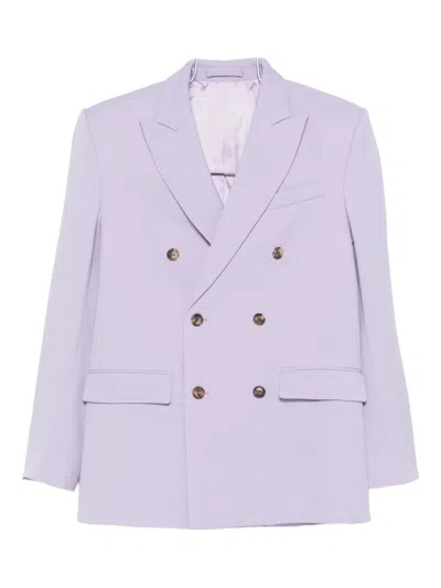 Wardrobe.nyc Double-breasted Blazer In Purple