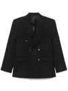 Wardrobe.nyc Double-breasted Blazer In Schwarz
