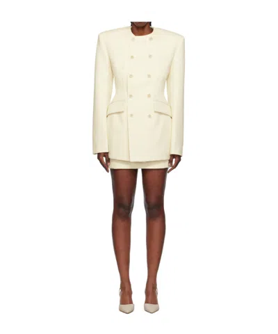 Wardrobe.nyc Double-breasted Blazer In White