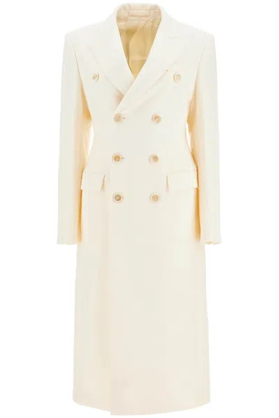 Wardrobe.nyc Double-breasted Maxi Coat In White