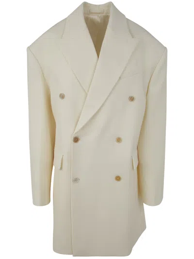 Wardrobe.nyc Double-breasted Coat Button Detailing In White
