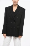 Wardrobe.nyc Double-breasted Blazer In Black