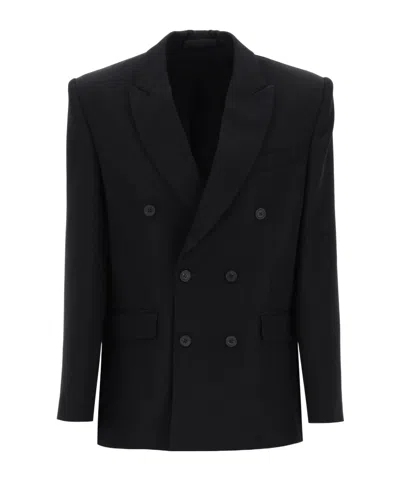 Wardrobe.nyc Double-breasted Suit Jacket In Black
