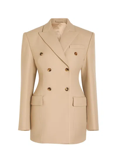 Wardrobe.nyc Double-breasted Wool Blazer In Brown