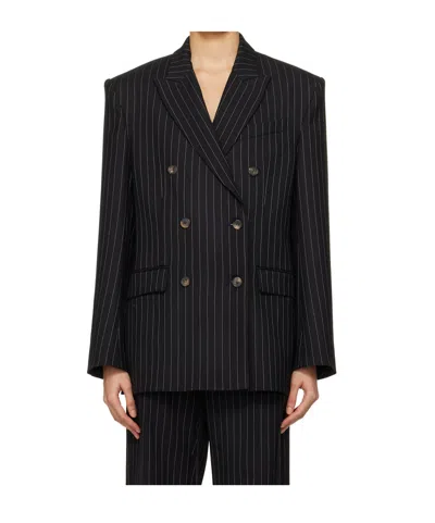 Wardrobe.nyc Double-breasted Blazer In Black