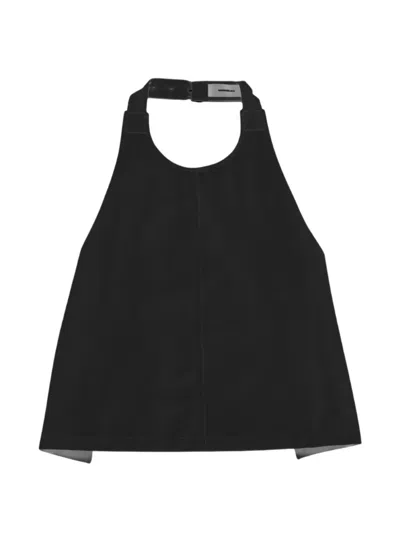 Wardrobe.nyc Draped Halterneck Top In Black