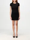 Wardrobe.nyc Cotton-jersey Mini Dress In Schwarz