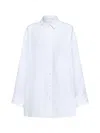 Wardrobe.nyc Wardrobe. Nyc Oversize Shirt Mini Dress White In White