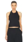 Wardrobe.nyc Wardrobe. Nyc Drill Backless Halter Top Black In Black