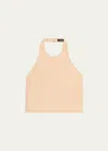 Wardrobe.nyc Drill Backless Halter Top In Khaki