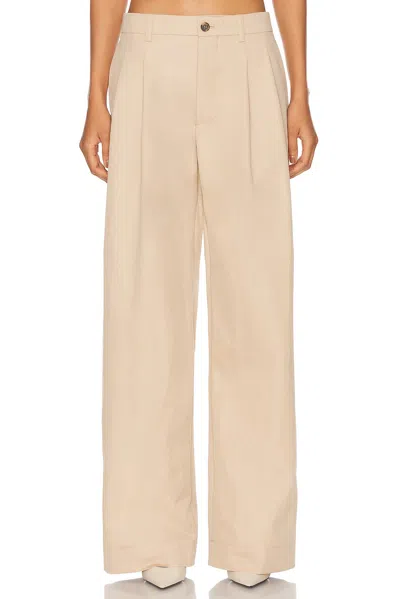 Wardrobe.nyc Wide-leg Cotton Trousers In Khaki