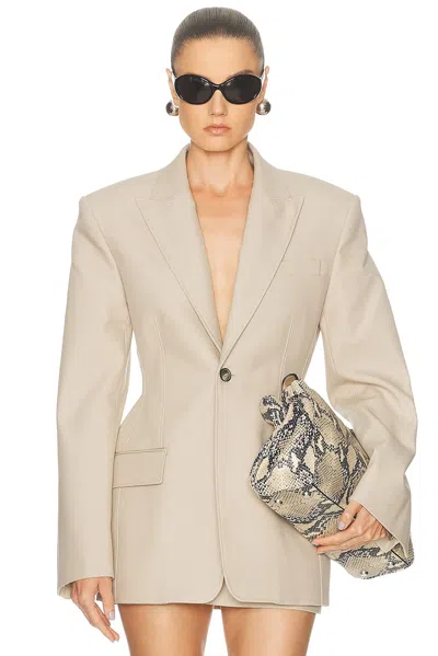 Wardrobe.nyc Drill Contour Blazer In Gray
