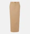 Wardrobe.nyc Cotton-drill Maxi Column Skirt In Neutrals