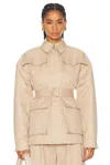 Wardrobe.nyc Drill Parka In Khaki