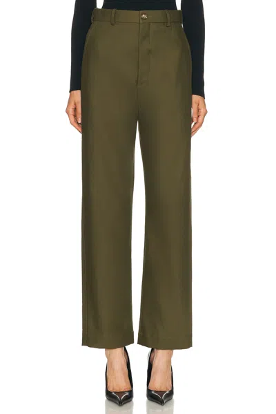 Wardrobe.nyc Straight-leg Cotton Trousers In Green