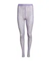 Wardrobe.nyc Elastic Waist Leggings In Purple