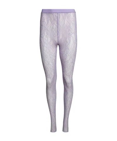 Wardrobe.nyc Elastic Waist Leggings In Purple