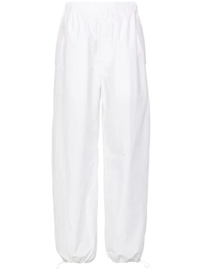 WARDROBE.NYC ELASTICATED-WAIST STRAIGHT TROUSERS - WOMEN'S - COTTON/POLYAMIDE