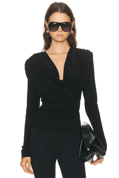 WARDROBE.NYC EVENING COWL NECK TOP