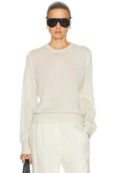 Wardrobe.nyc Fine Knit Turtleneck Top In White