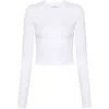 Wardrobe.nyc Opaque Stretch Jersey T-shirt In White