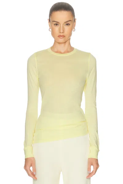 Wardrobe.nyc Wardrobe. Nyc Fitted Long Sleeve Tee In Yellow