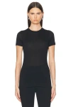 Wardrobe.nyc Fitted Short Sleeve Top In Black