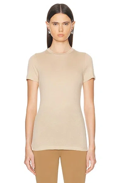 Wardrobe.nyc Fitted Short Sleeve Top In Khaki