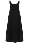 Wardrobe.nyc Flared Poplin Dress With In Black (black)