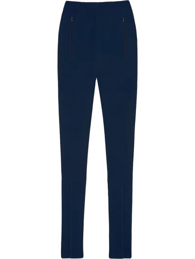 Wardrobe.nyc Front Ankle-zip Leggings In Blue