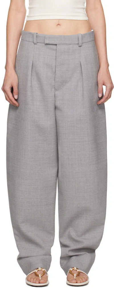Wardrobe.nyc Gray Hailey Bieber Edition Hb Trousers In Grey Marl