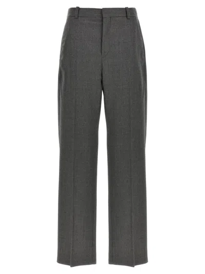 Wardrobe.nyc Wide Leg Virgin Wool Trousers In Gray