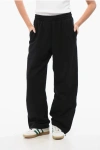 Wardrobe.nyc Hailey Bieber Brushed Cotton Joggers With Ankle Zip In Black