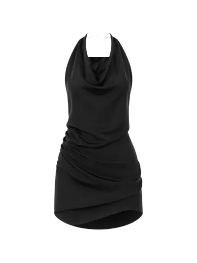 Wardrobe.nyc Halterneck Mini Dress In Black