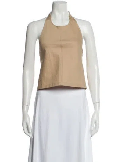 Pre-owned Wardrobe.nyc Halterneck Sleeveless Top In Neutral
