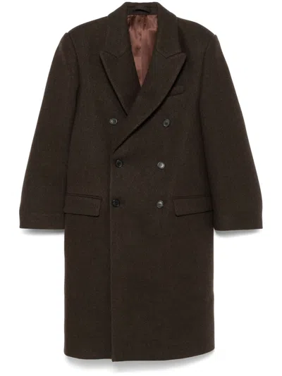 Wardrobe.nyc Hb Coat In Dkb Dark Brown