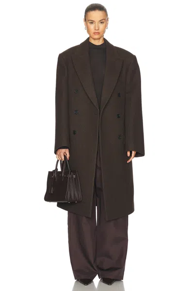 Wardrobe.nyc Hb Coat In Dark Brown