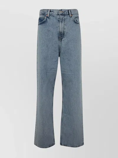Wardrobe.nyc High Waist Wide Leg Denim In Blue