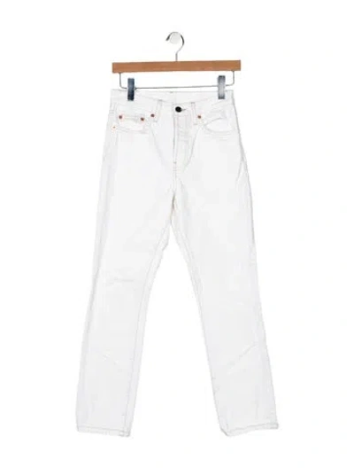 Pre-owned Wardrobe.nyc High-rise Skinny Leg Jeans In White