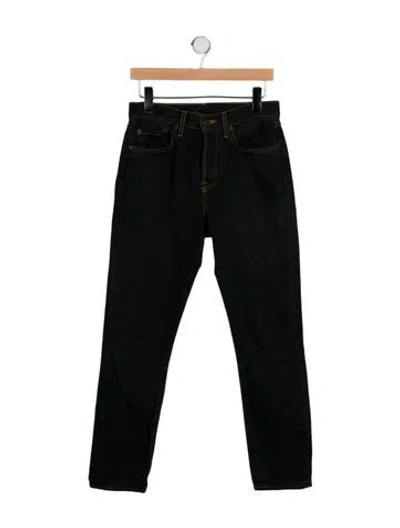 Pre-owned Wardrobe.nyc High-rise Straight Leg Jeans In Black