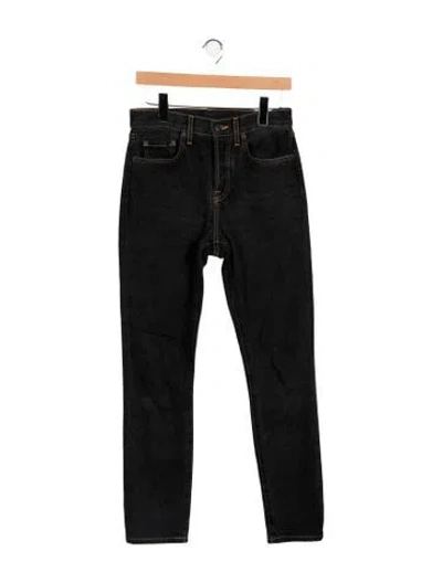 Pre-owned Wardrobe.nyc High-rise Straight Leg Jeans In Black