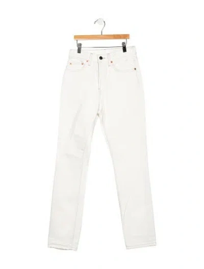 Pre-owned Wardrobe.nyc High-rise Straight Leg Jeans In Blue