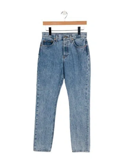 Pre-owned Wardrobe.nyc High-rise Straight Leg Jeans In Blue