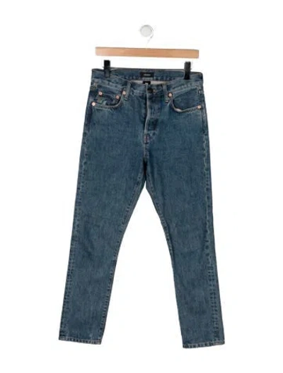Pre-owned Wardrobe.nyc High-rise Straight Leg Jeans In Blue