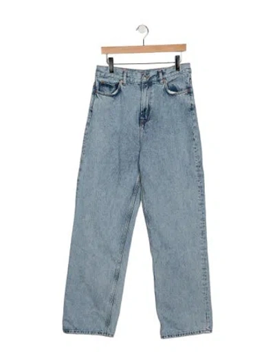 Pre-owned Wardrobe.nyc High-rise Straight Leg Jeans In Blue