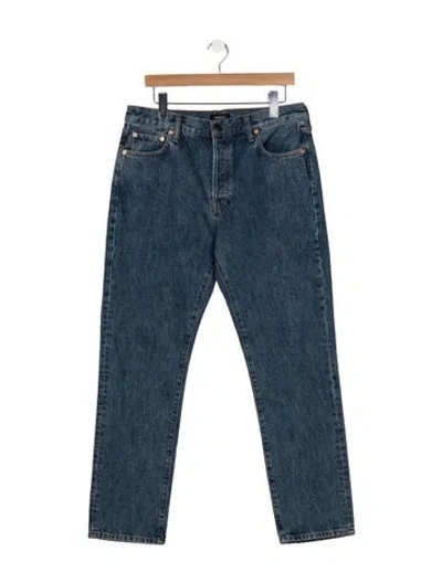 Pre-owned Wardrobe.nyc High-rise Straight Leg Jeans In Blue