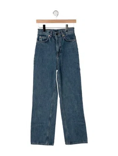 Pre-owned Wardrobe.nyc High-rise Straight Leg Jeans In Blue