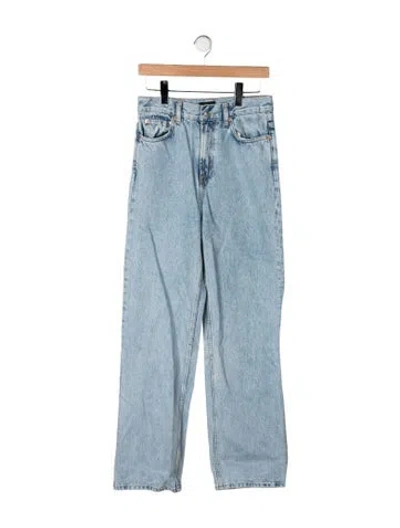 Pre-owned Wardrobe.nyc High-rise Straight Leg Jeans In Blue