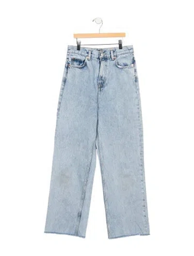 Pre-owned Wardrobe.nyc High-rise Straight Leg Jeans In Blue